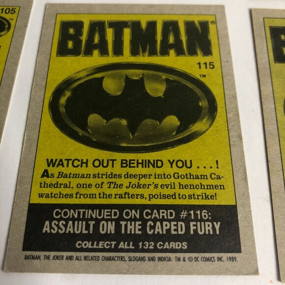 Lot of 62 1989 Topps Batman The Movie Trading & Sticker Cards - Picture 5 of 12